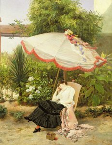 日傘の下の女の子 作： Pedro Lira